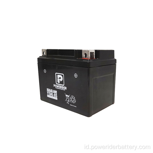 12V 3AH YTX4L-BS MF Baterai starter motorik timbal-asam